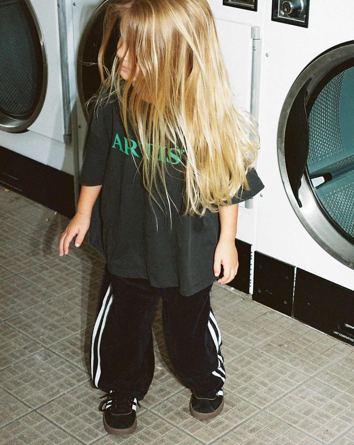 twin stripe terry pant | panda