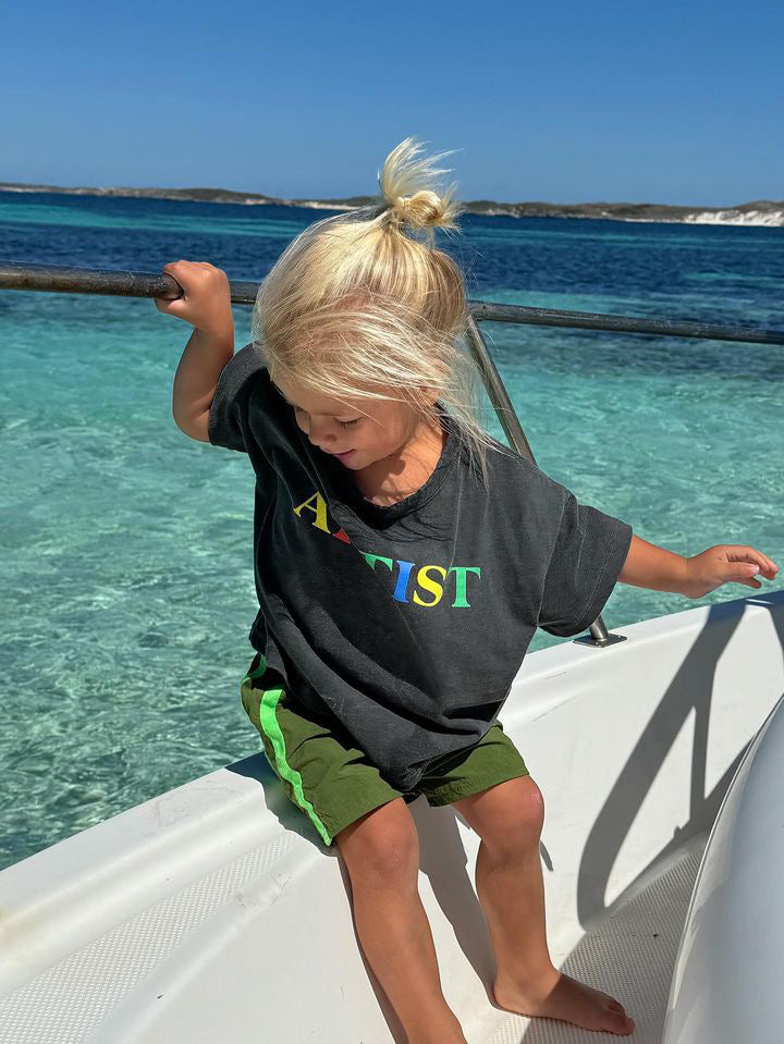 artist tee | charcoal + play print