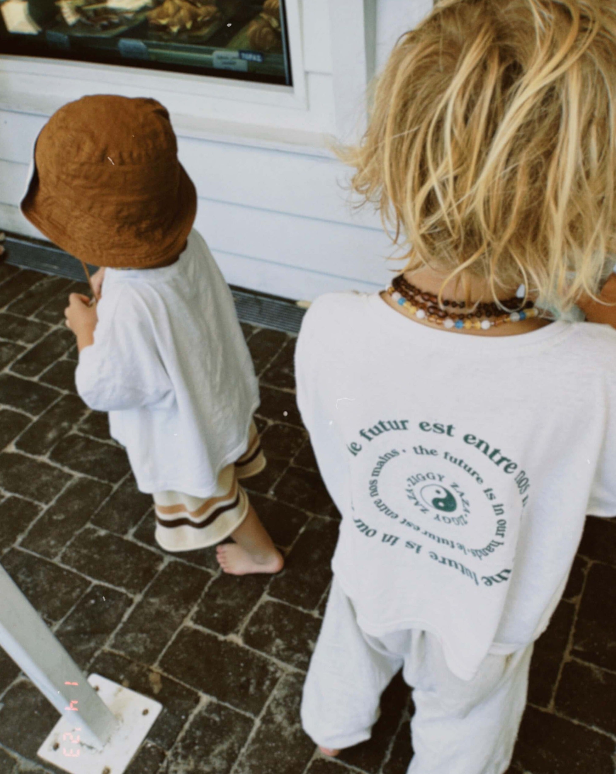 love your mother tee | white + forest green print