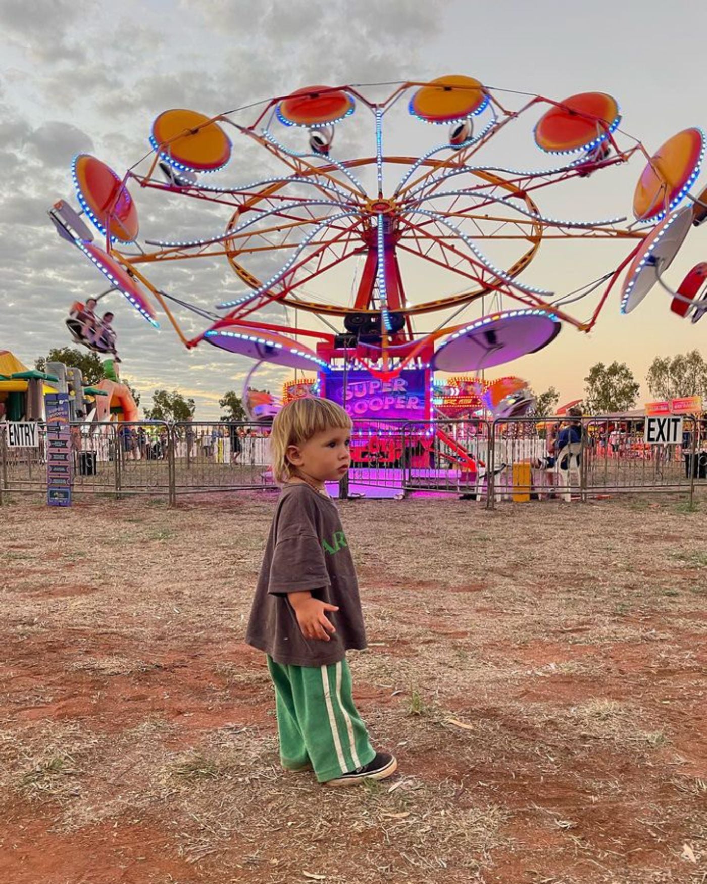 artist tee | charcoal + bright green print