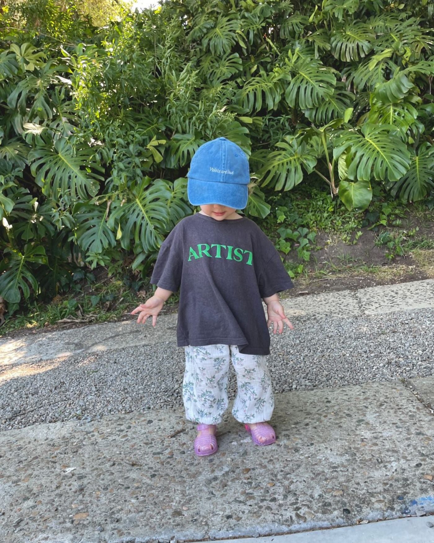 artist tee | bright green print