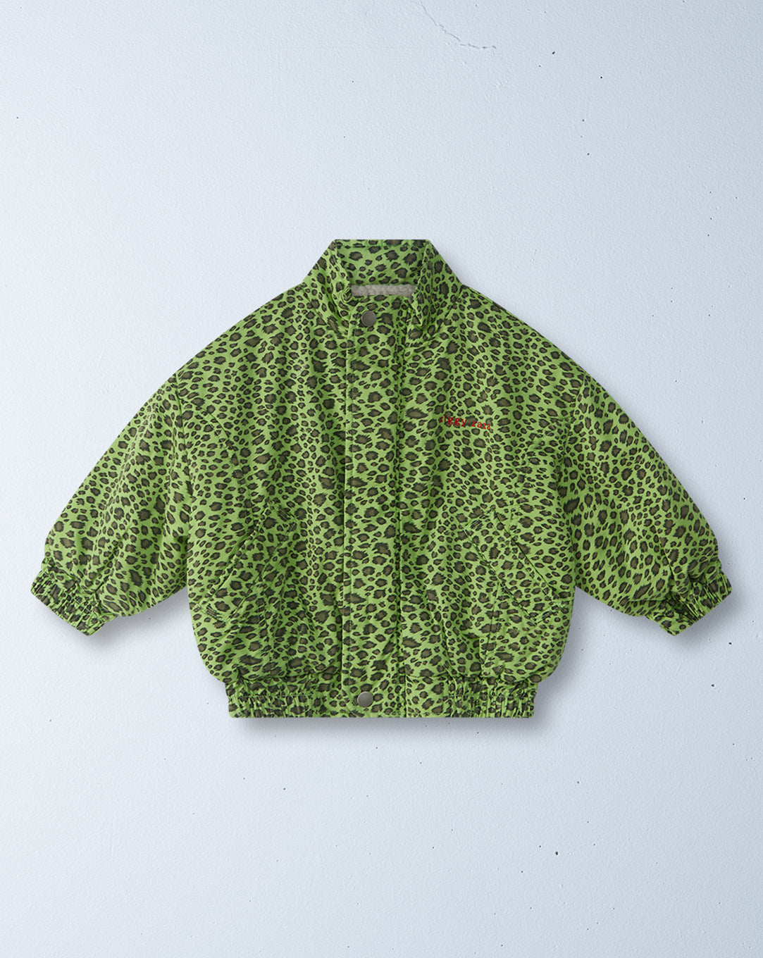 disco padded bomber | lime leopard