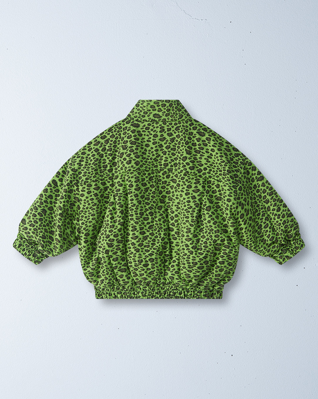 disco padded bomber | lime leopard