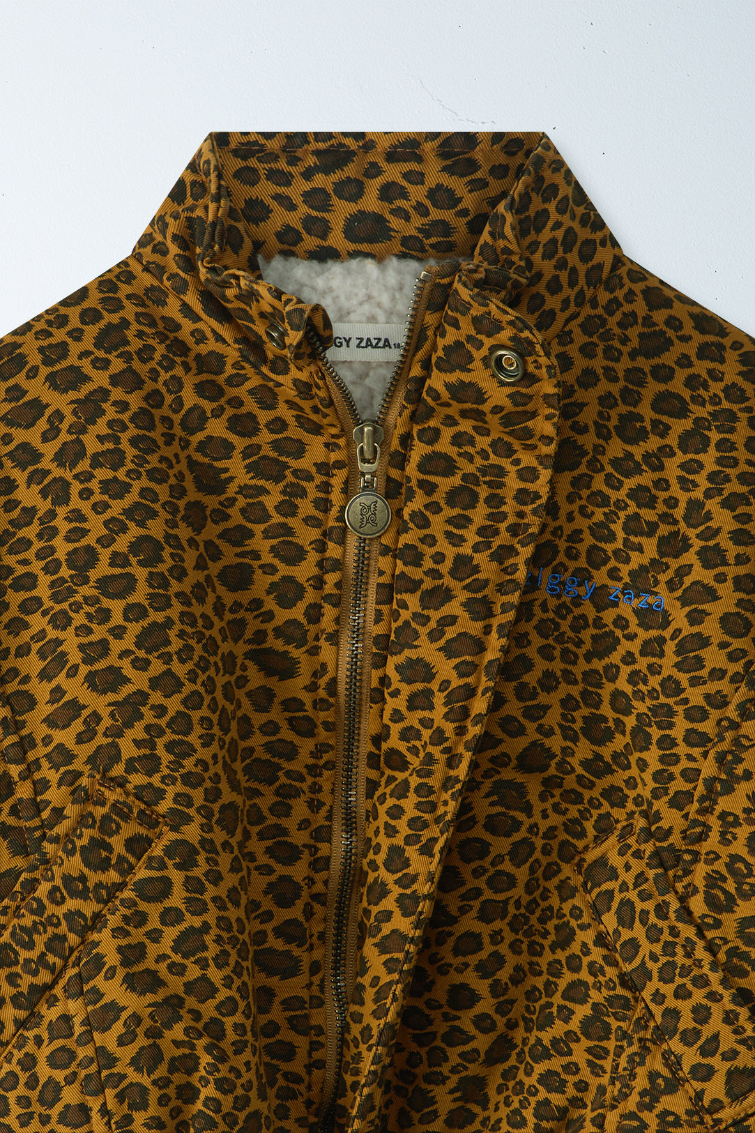 disco padded bomber | leopard
