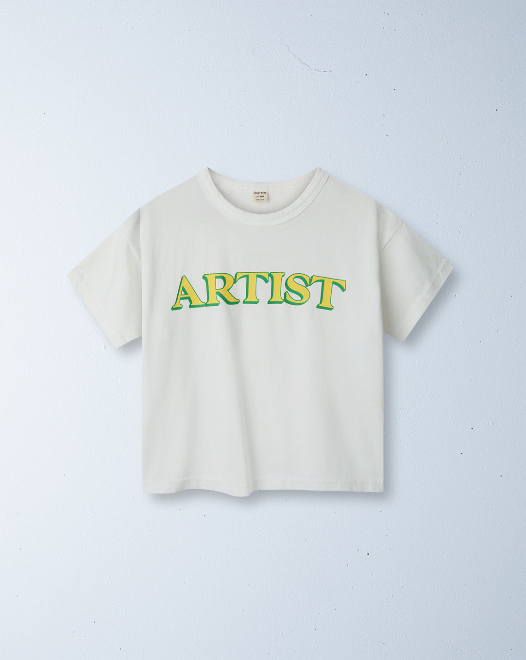 artist tee | white + yellow print