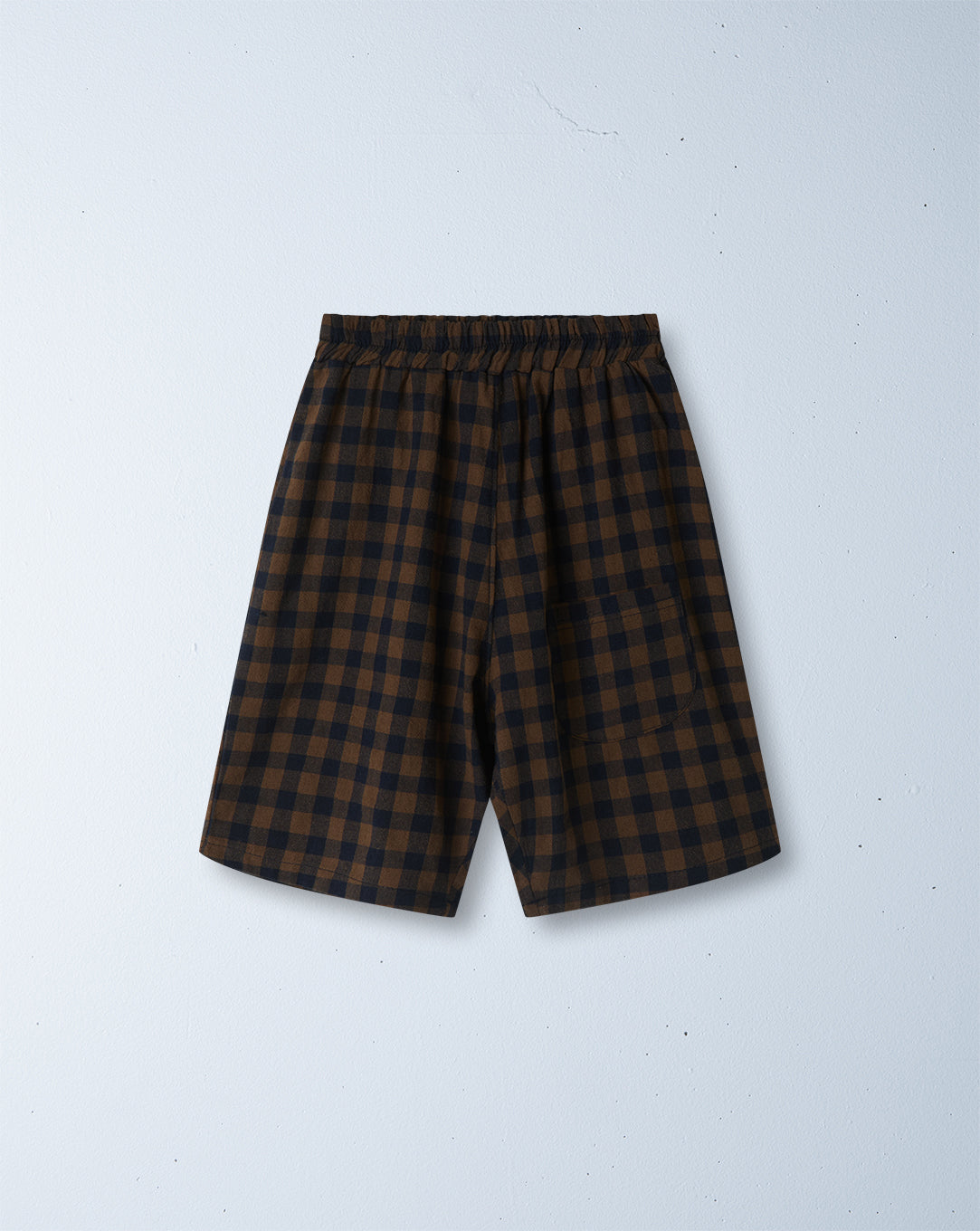 neko gingham short | khaki
