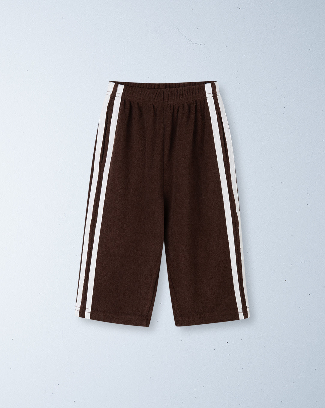 * twin stripe terry pant | chocolate 5-7 years