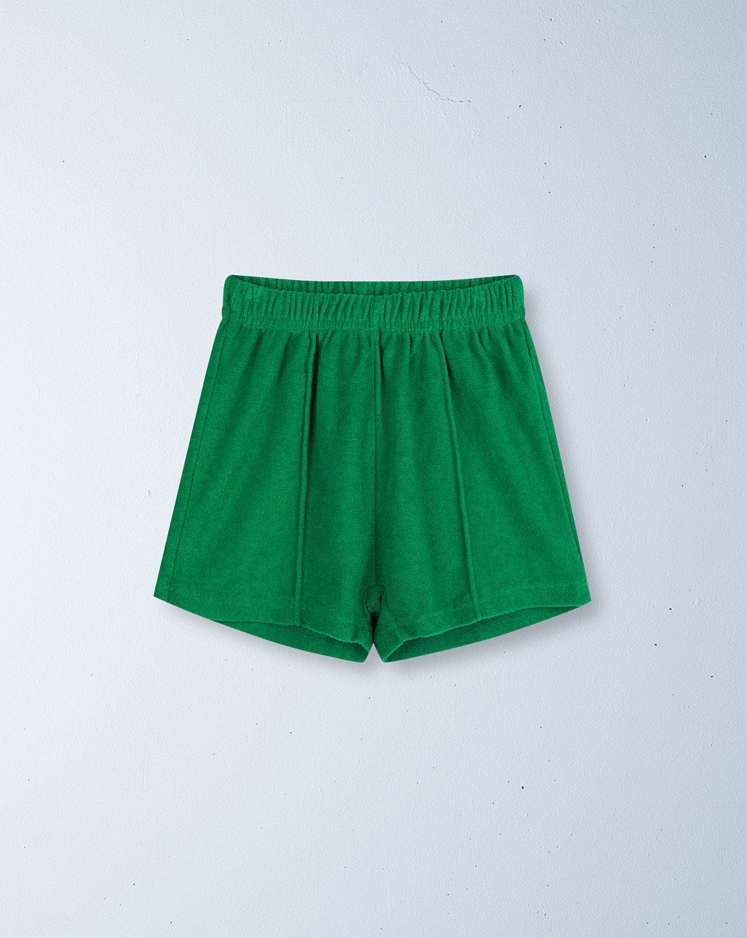 tiki terry short | parrot green