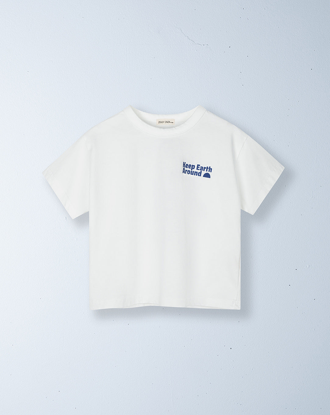 keep earth around tee | white + deep blue print 3-5 years