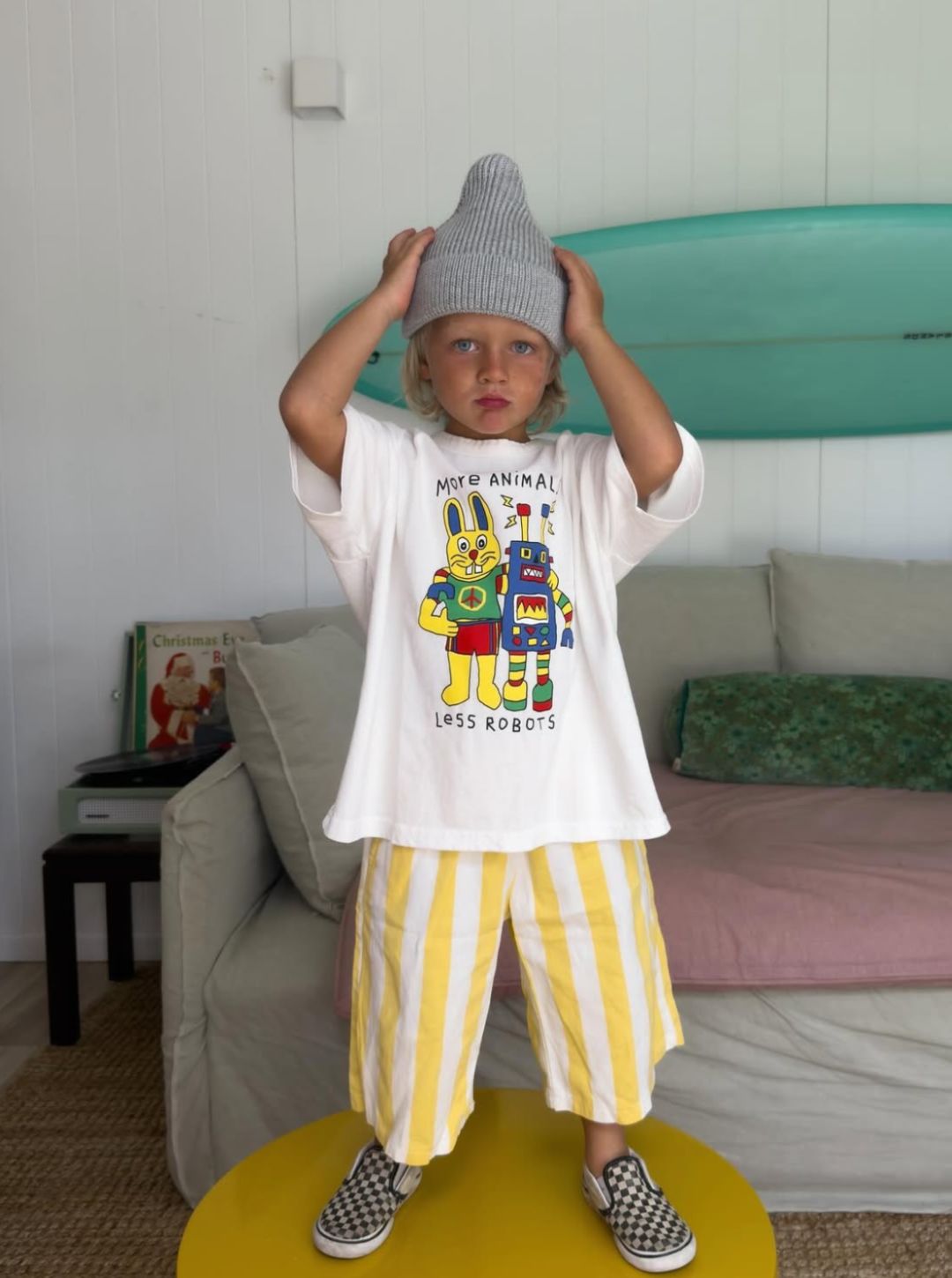 de kapitein short | golden stripe