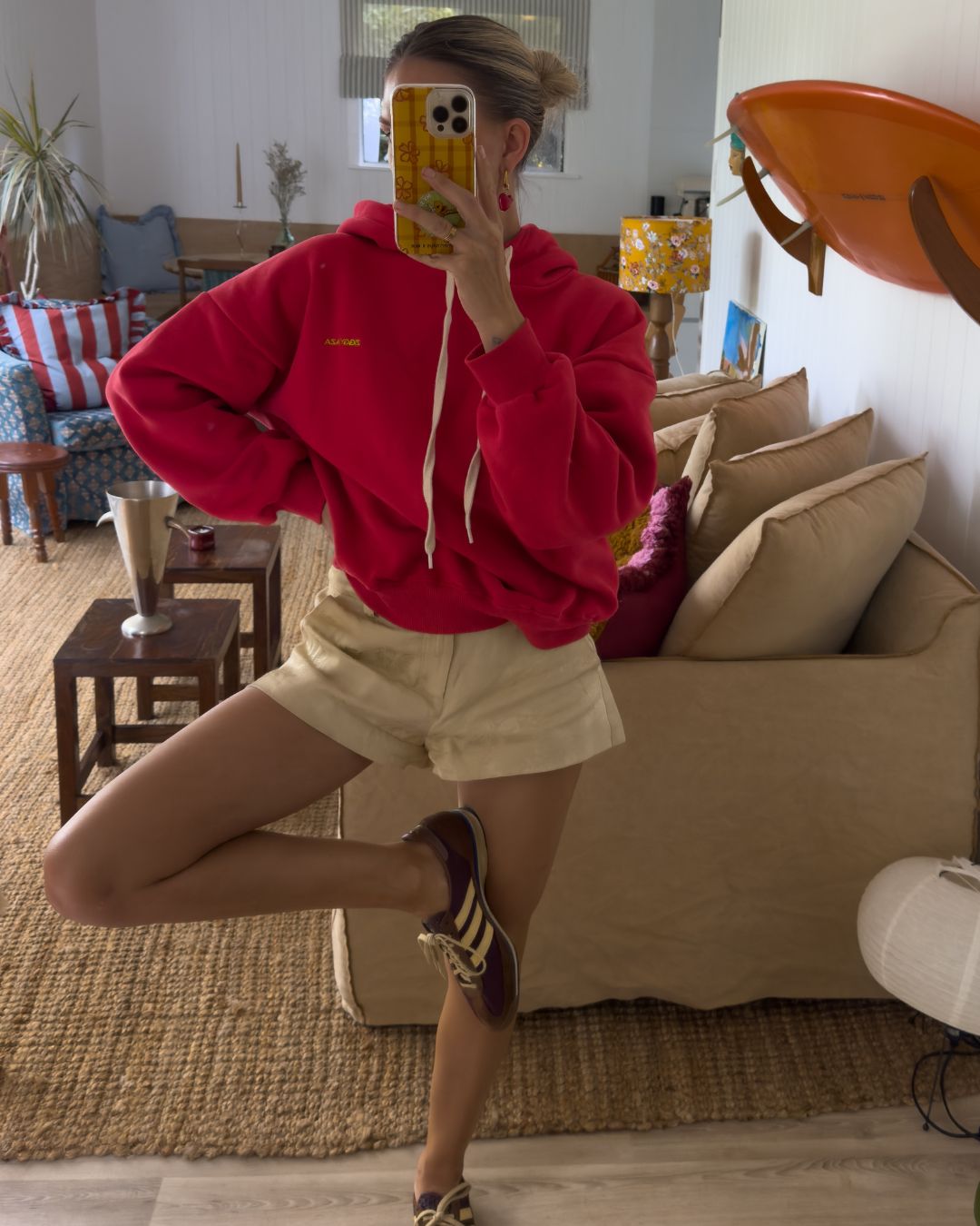 adults rocky hoodie | racer red