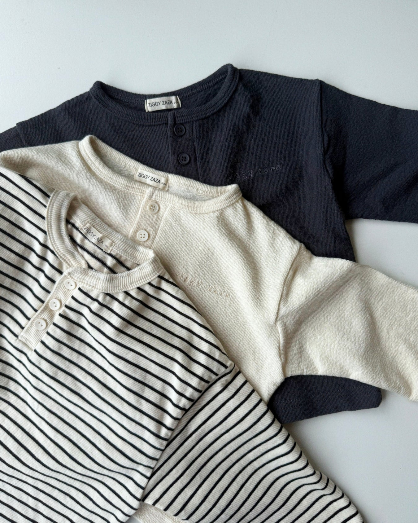 seaside long sleeve henley | sailor stripe