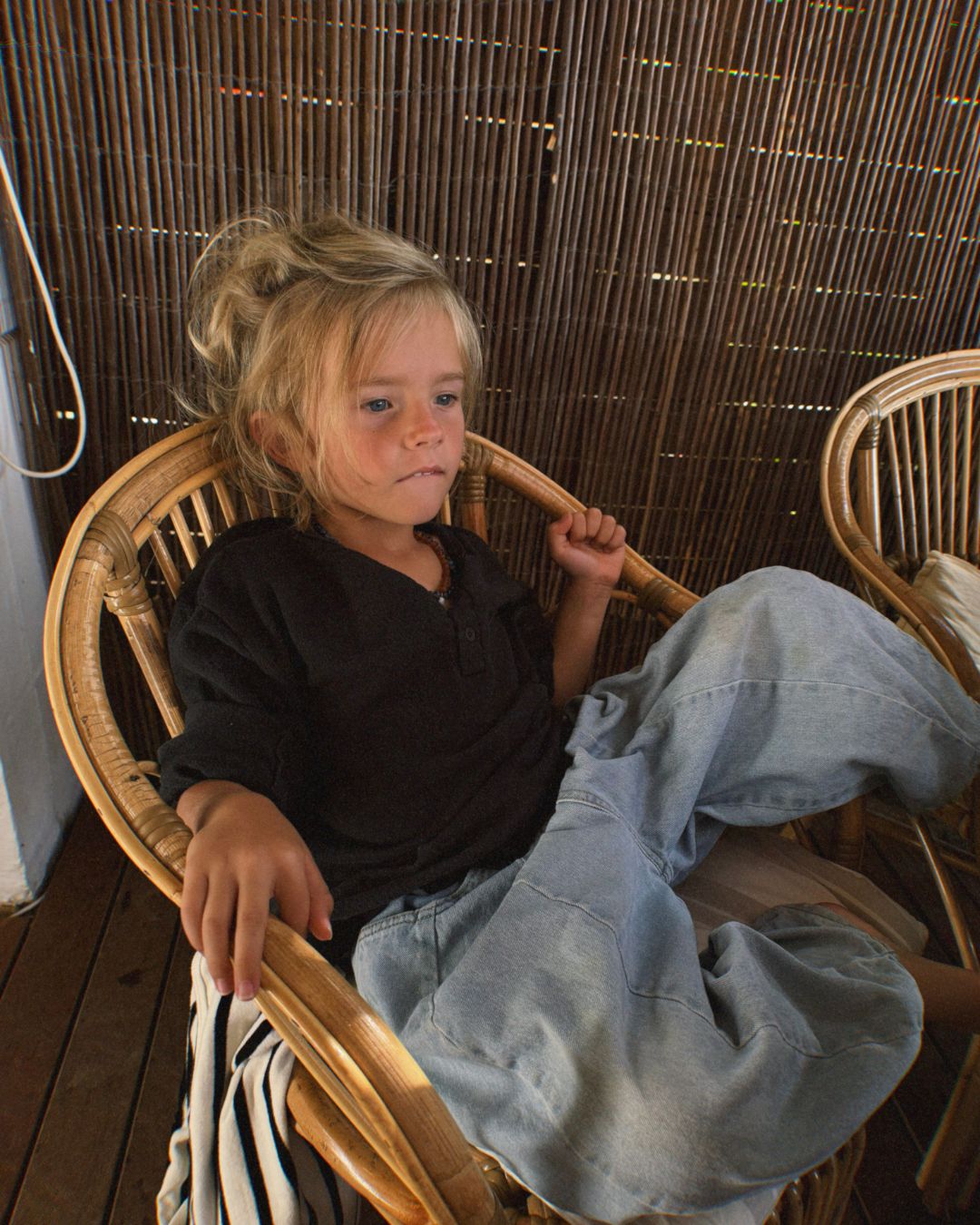 alba long sleeve henley | charcoal