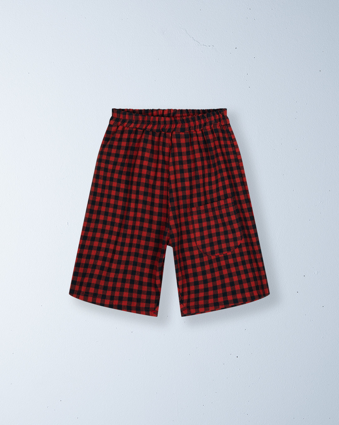 neko gingham short | tomato
