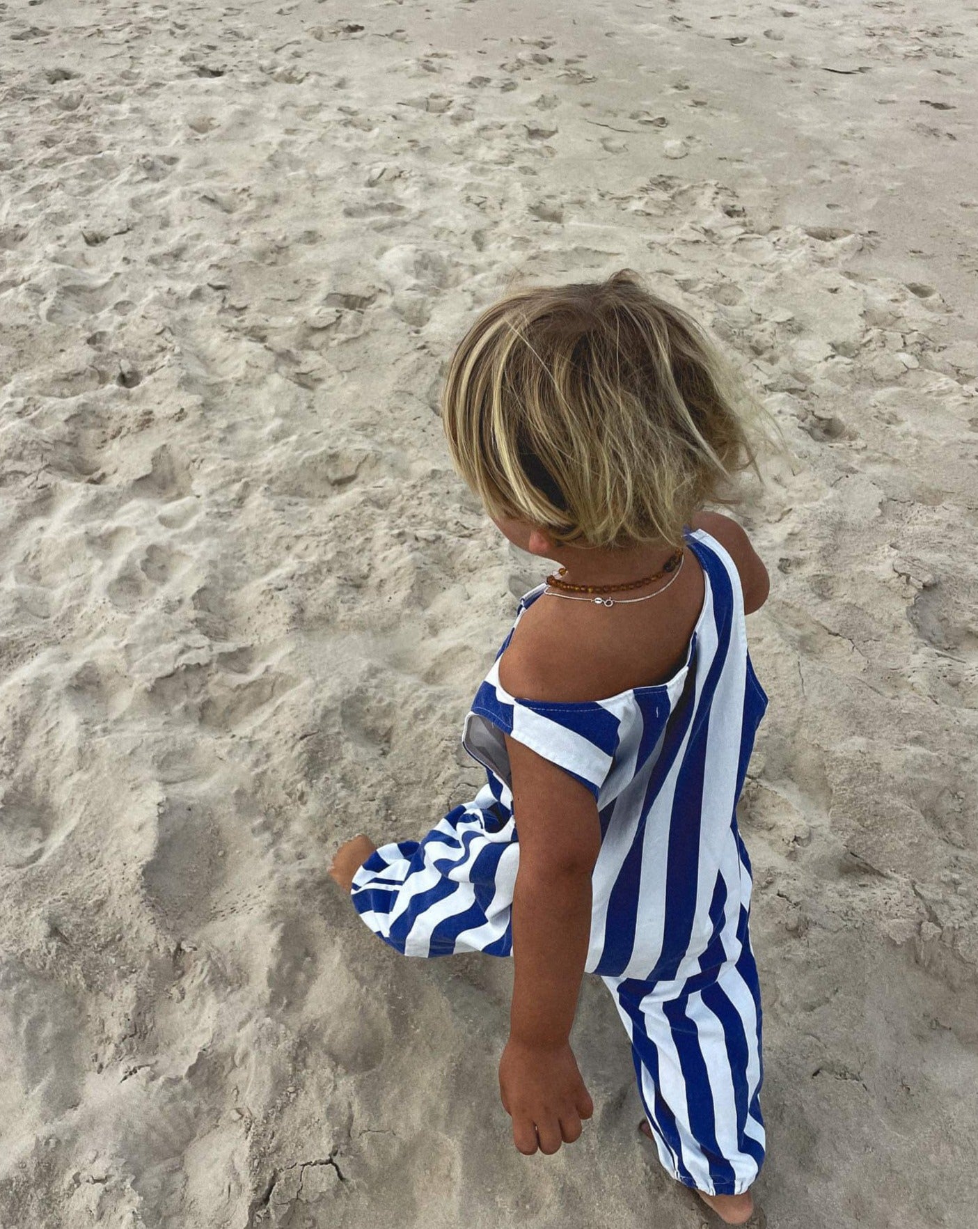 skipper jumpsuit | cobalt strpe