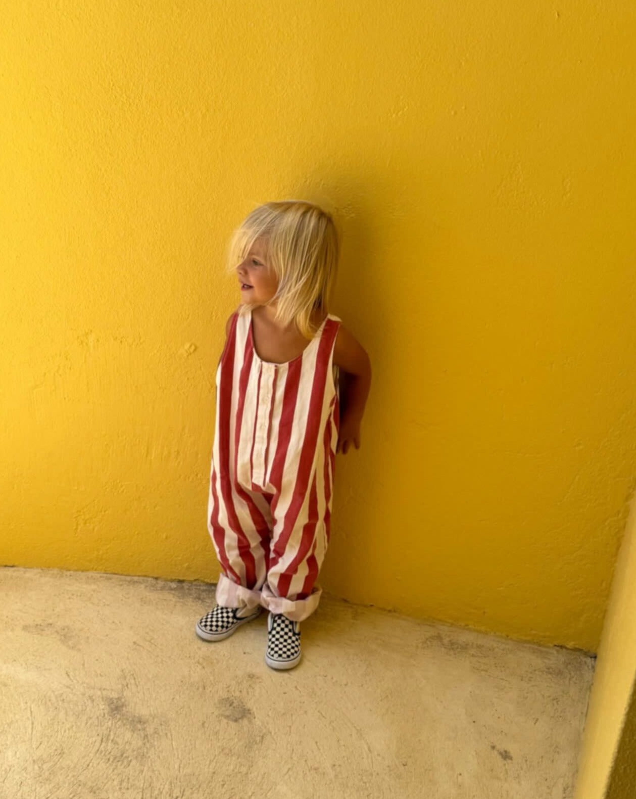 skipper jumpsuit | rosso stripe