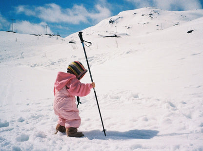 puffin winter playsuit | peony pink