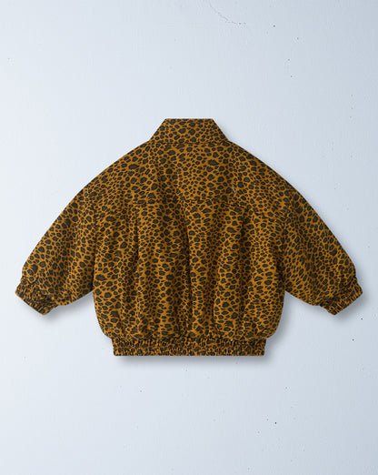 disco padded bomber | leopard