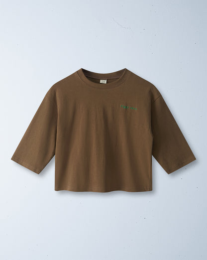 kitty long sleeve tee | cocoa