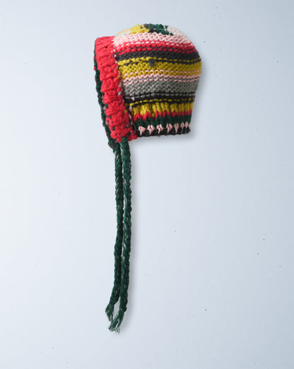 yuki rainbow bonnet | forest green ties