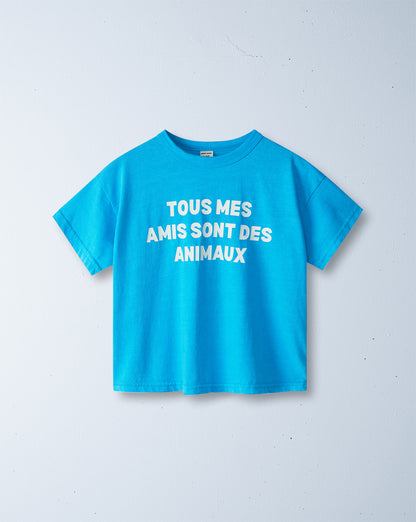 all my friends are animals tee | aqua