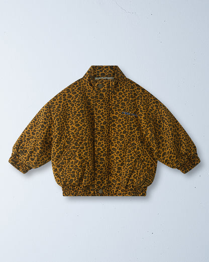 disco padded bomber | leopard
