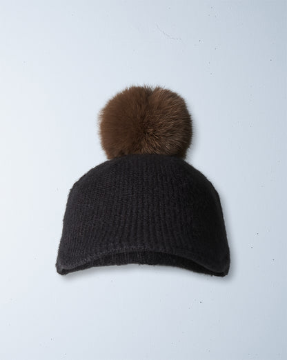 pom pom bebe cap| charcoal