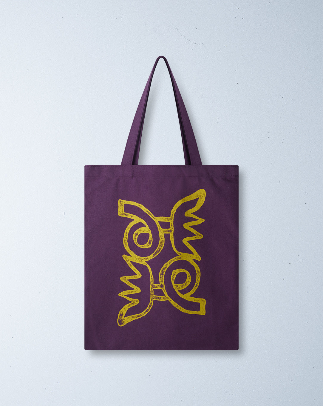 tulip logo tote bag | violet