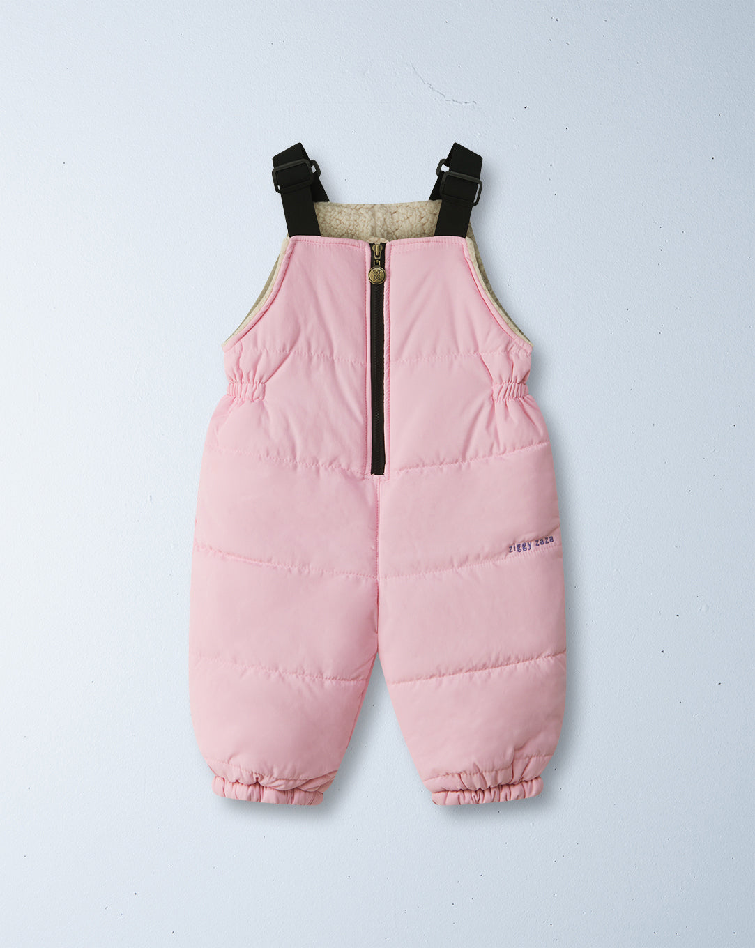 puffin winter playsuit | peony pink