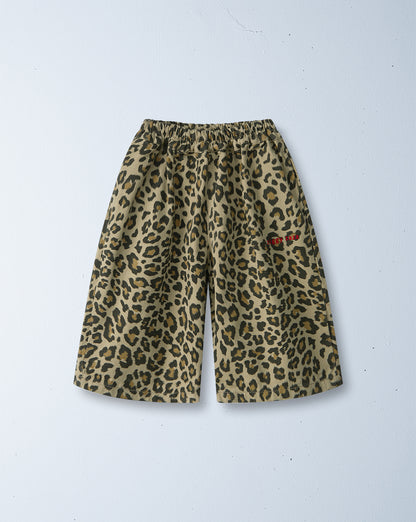 meow wide leg pant | leopard