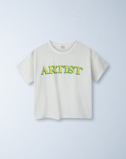 artist tee | white + yellow print