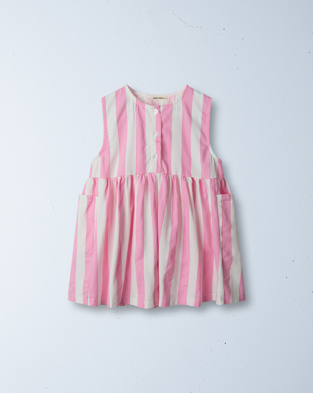 honey bunny dress | peony pink stripe