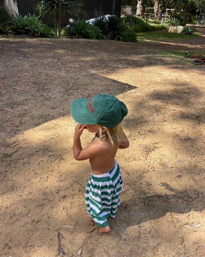 double trouble short | verde stripe