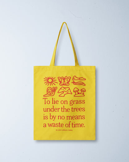 under the trees tote bag | sunny
