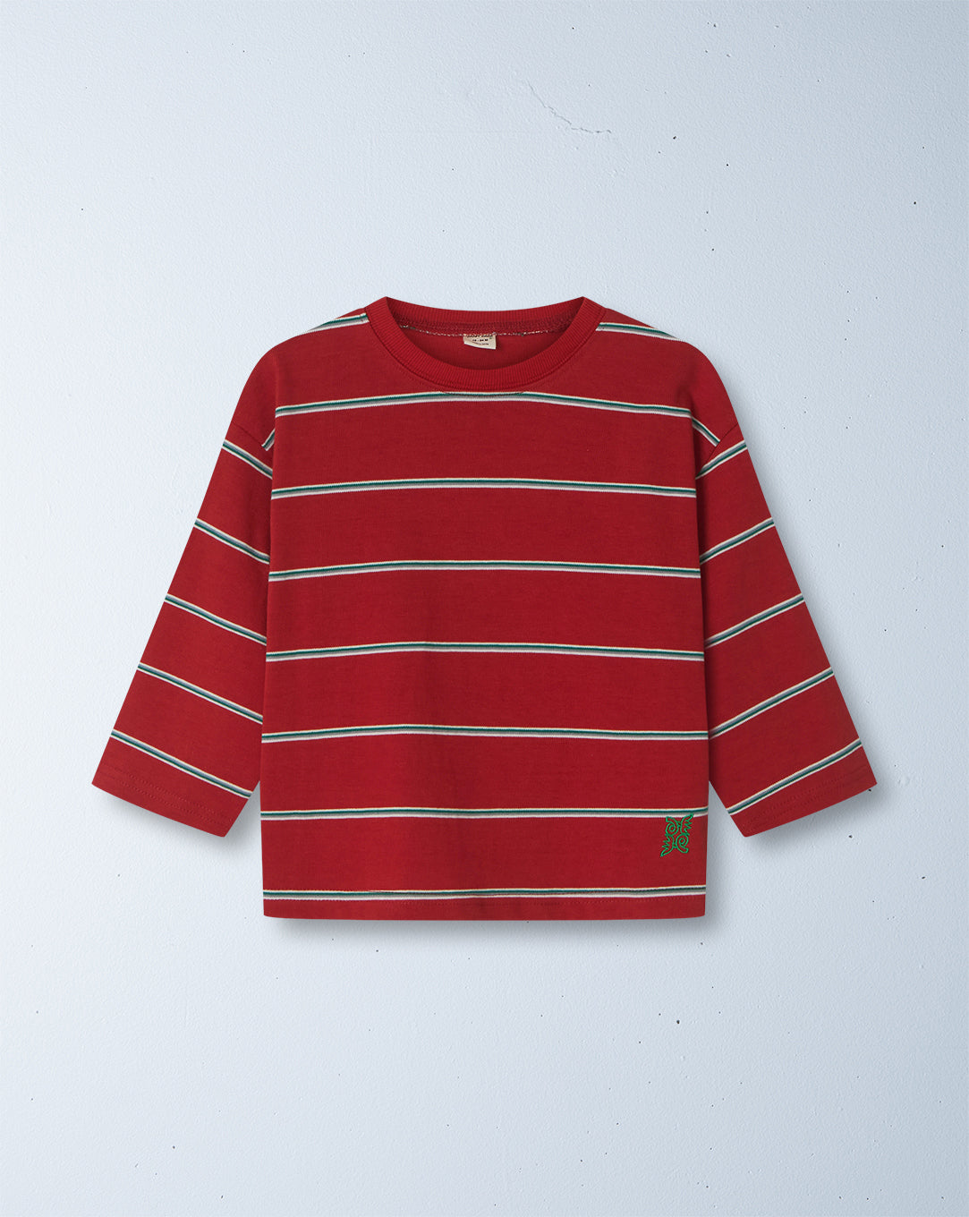 trouble long sleeve tee | chilli stripe