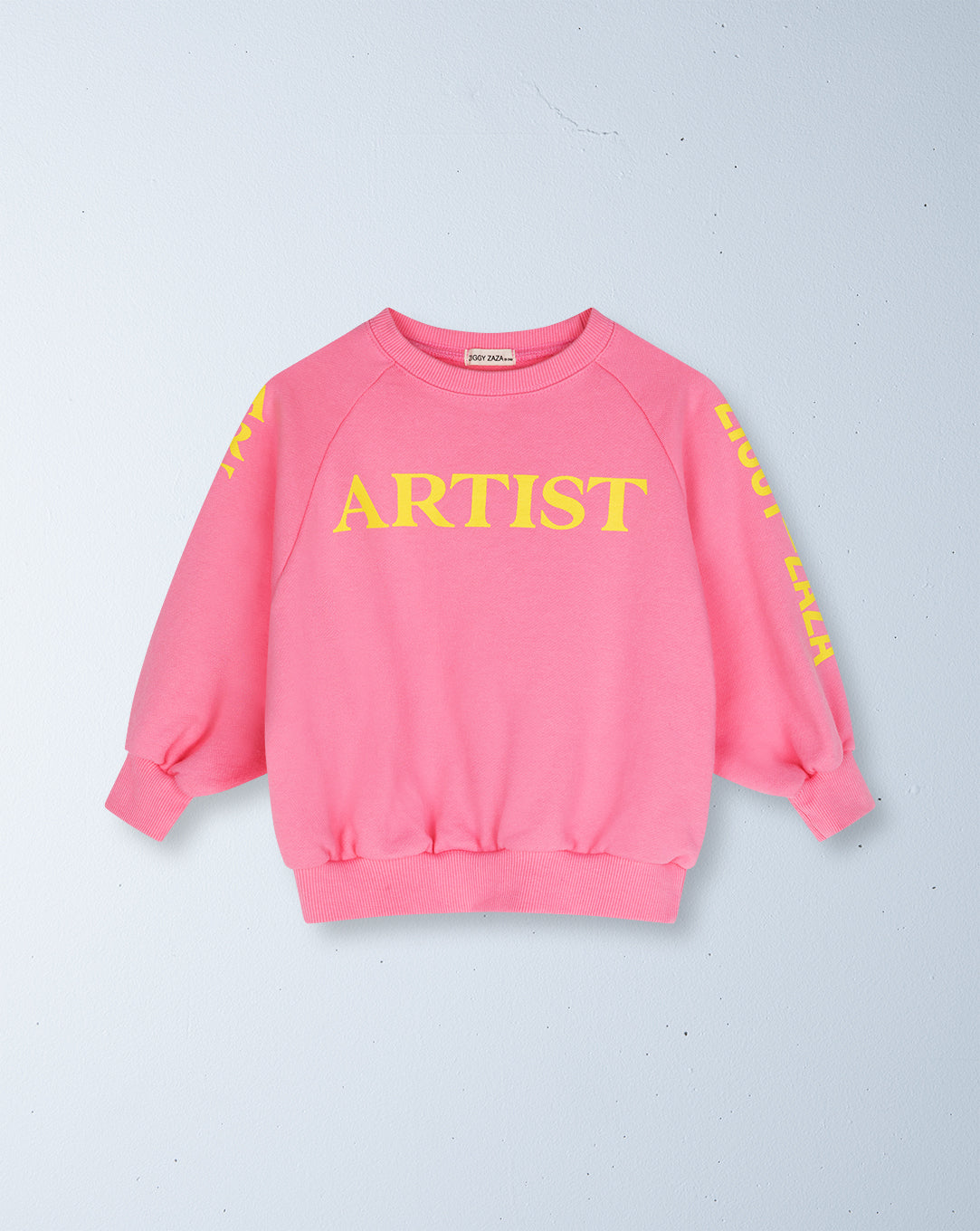 artist pullover | pink pop + yellow print