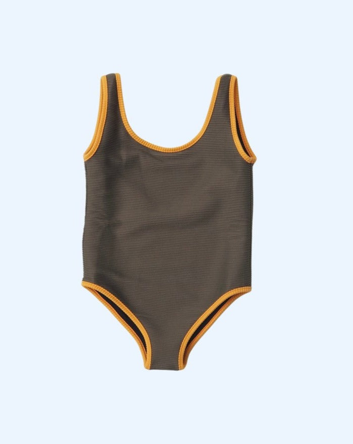 ariel full piece swimsuit | khaki / mango