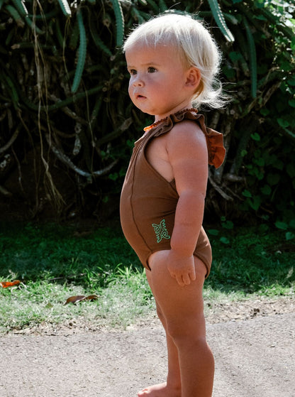 lola full piece swimsuit | carob