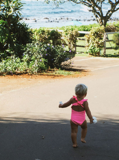 lola full piece swimsuit | hot pink