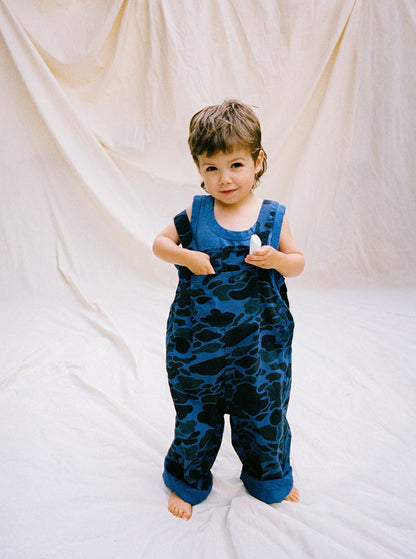 cassius overalls | blue camo