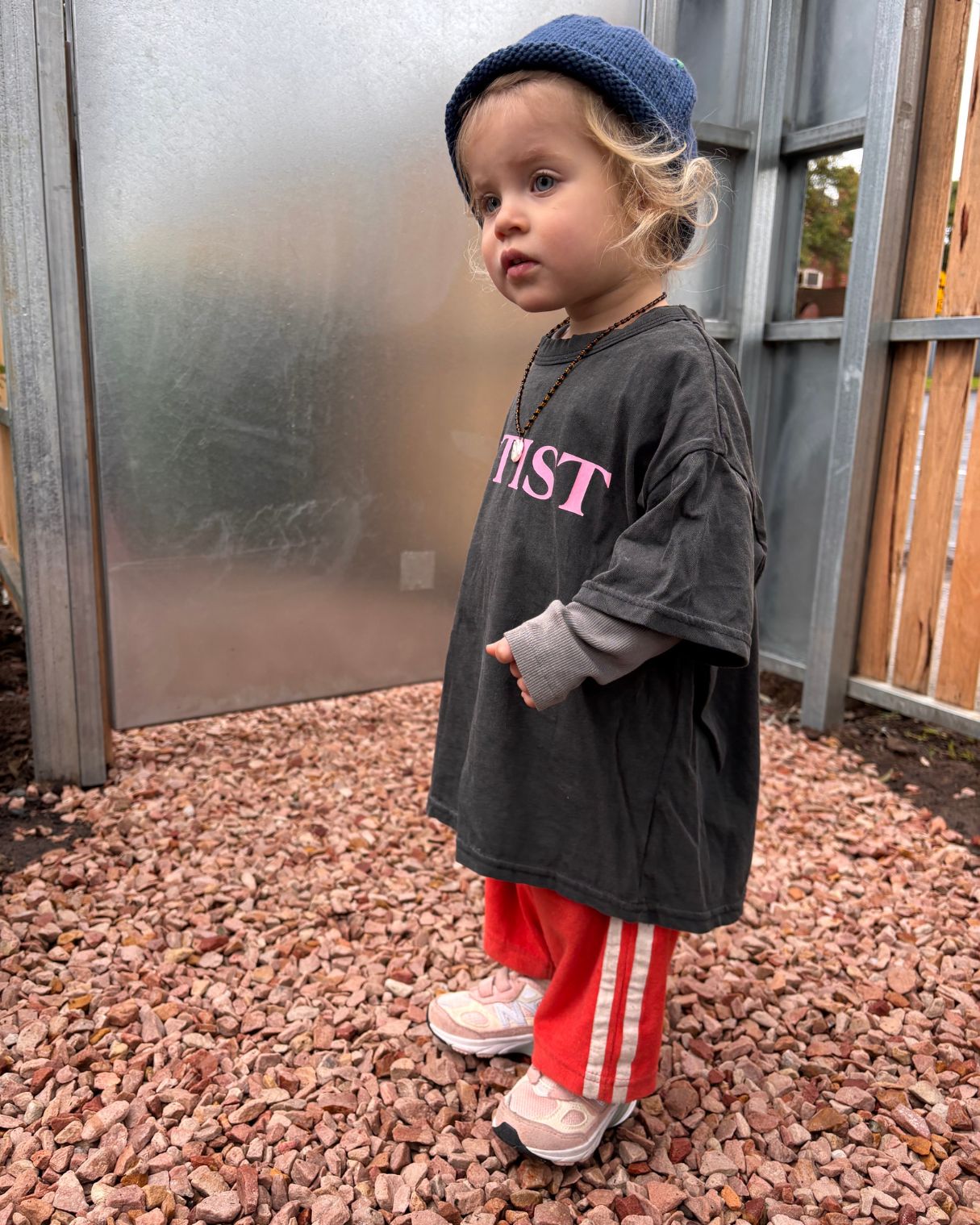 artist tee | charcoal + pink pop print – ZIGGY ZAZA