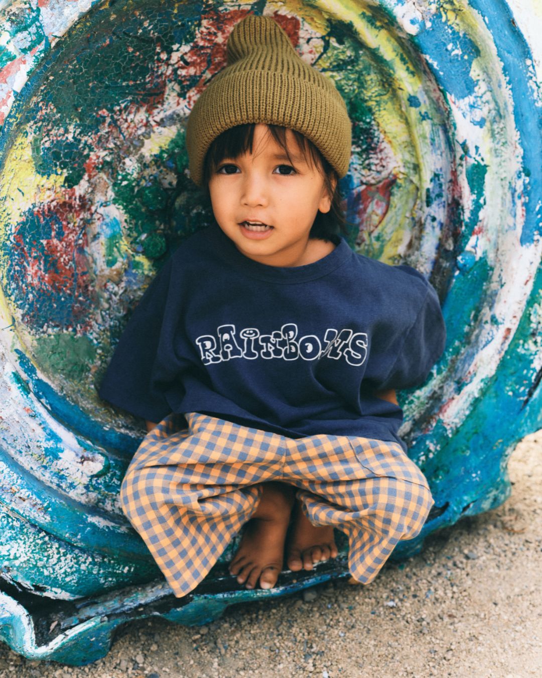 rainbows tee | indigo