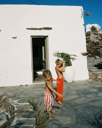 de kapitein short | rosso stripe