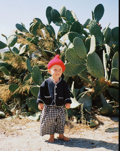 little fox cropped jacket | navy