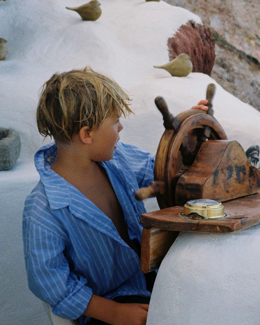 elios button up shirt | sky