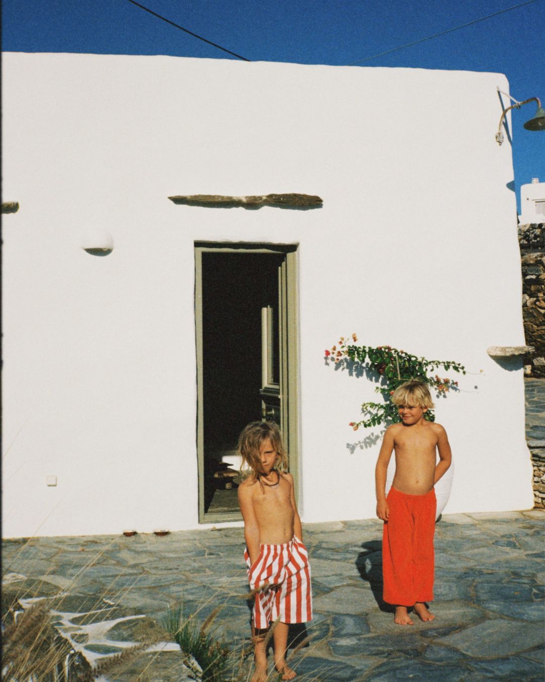 de kapitein short | rosso stripe