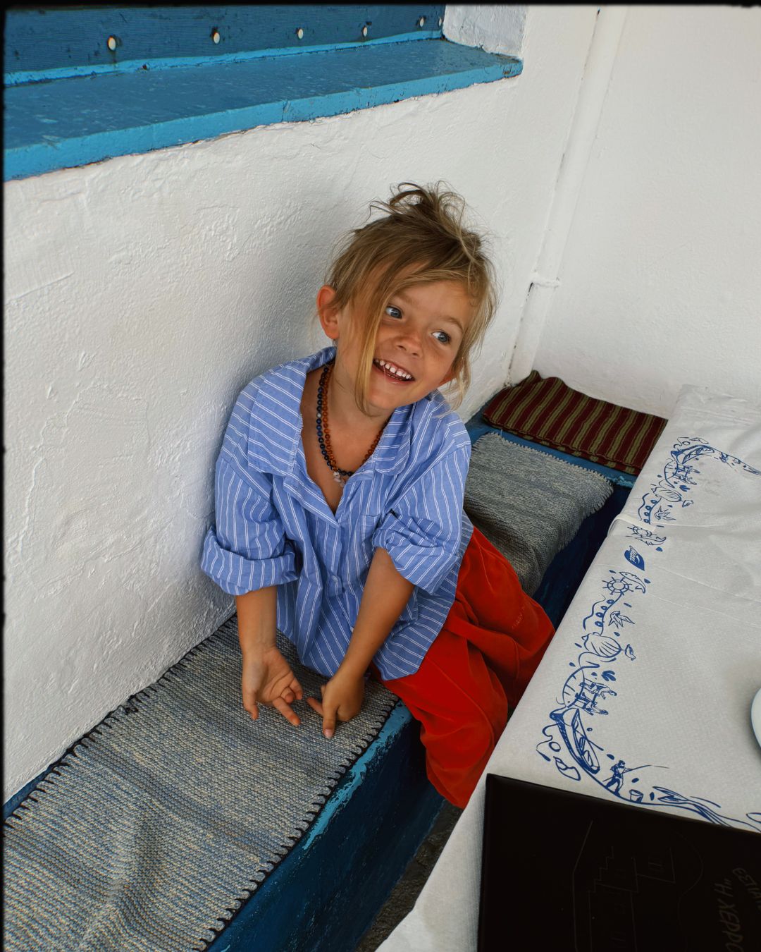 elios button up shirt | sky