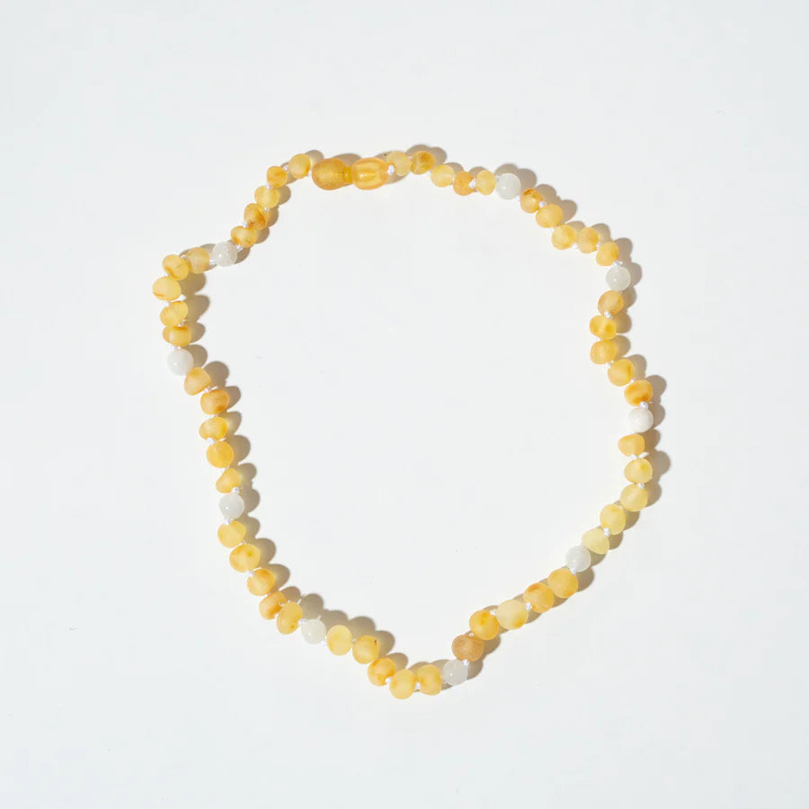 baltic amber necklace | moonstone