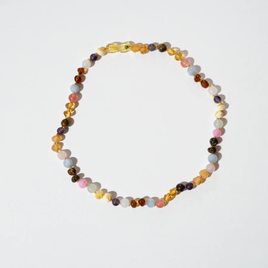 baltic amber necklace | rainbow