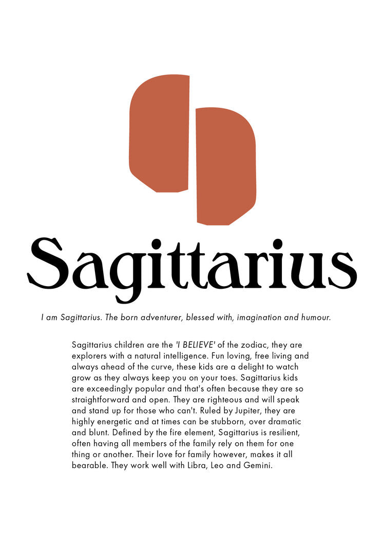sagittarius zodiac print